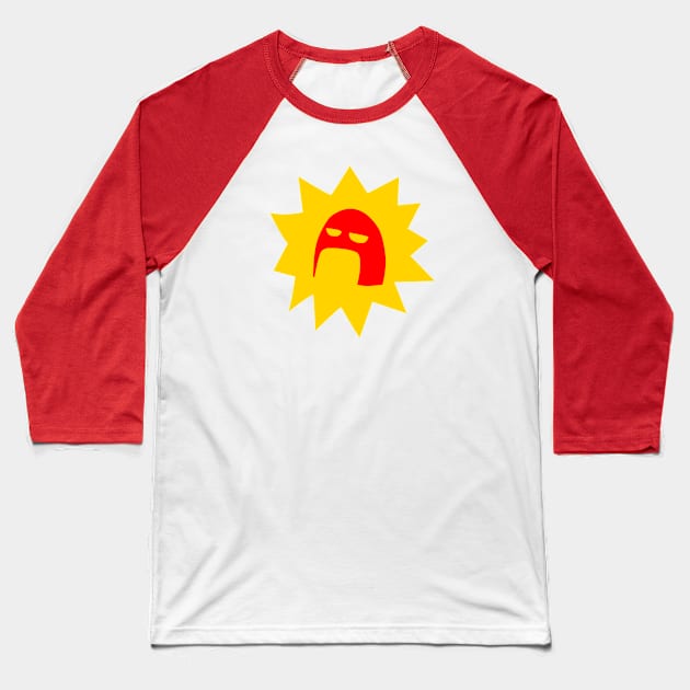 Super Crimson Bolt Baseball T-Shirt by geeklyshirts